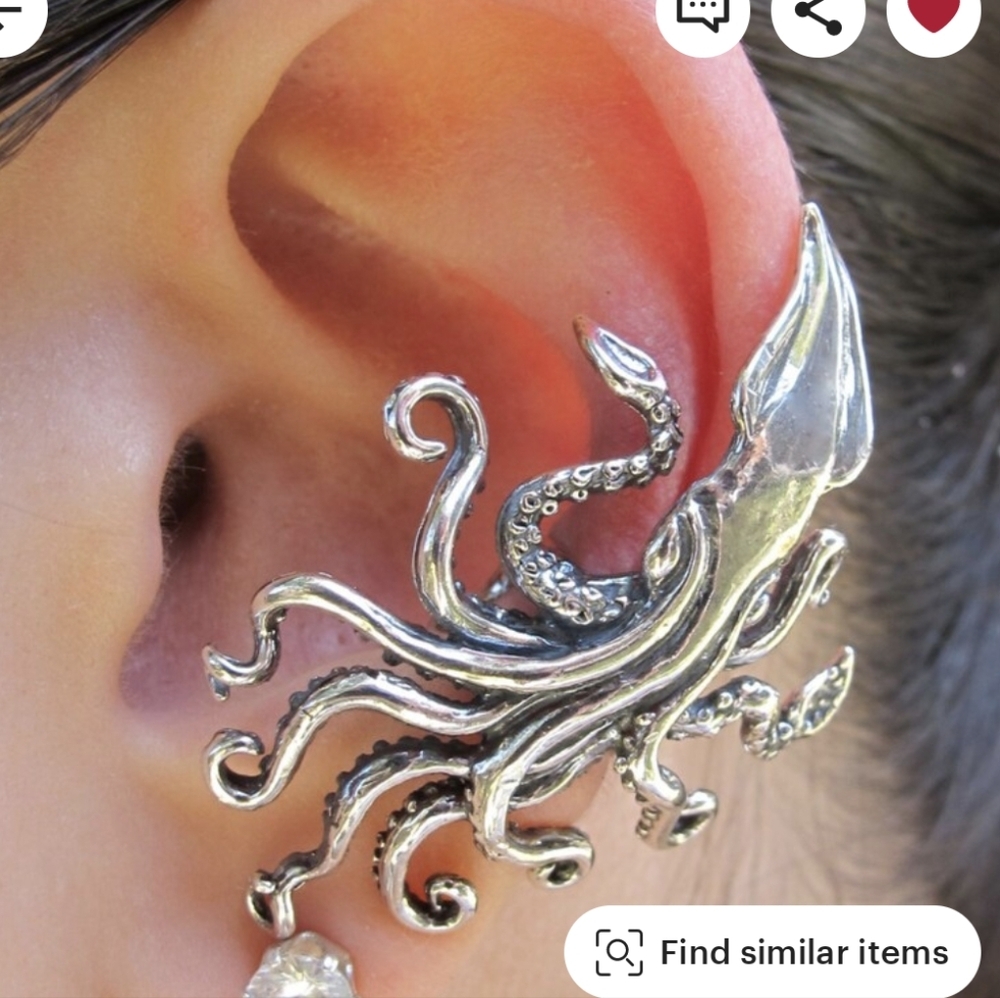 Kraken/Squid Ear Cuff - Picture 3 of 3